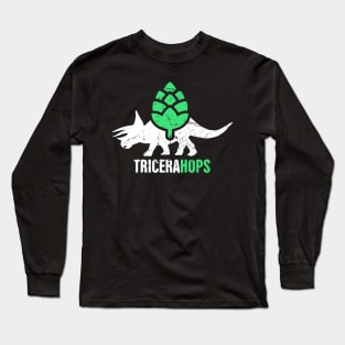 Tricerahops | Dinosaur Triceratops Craft Beer Long Sleeve T-Shirt